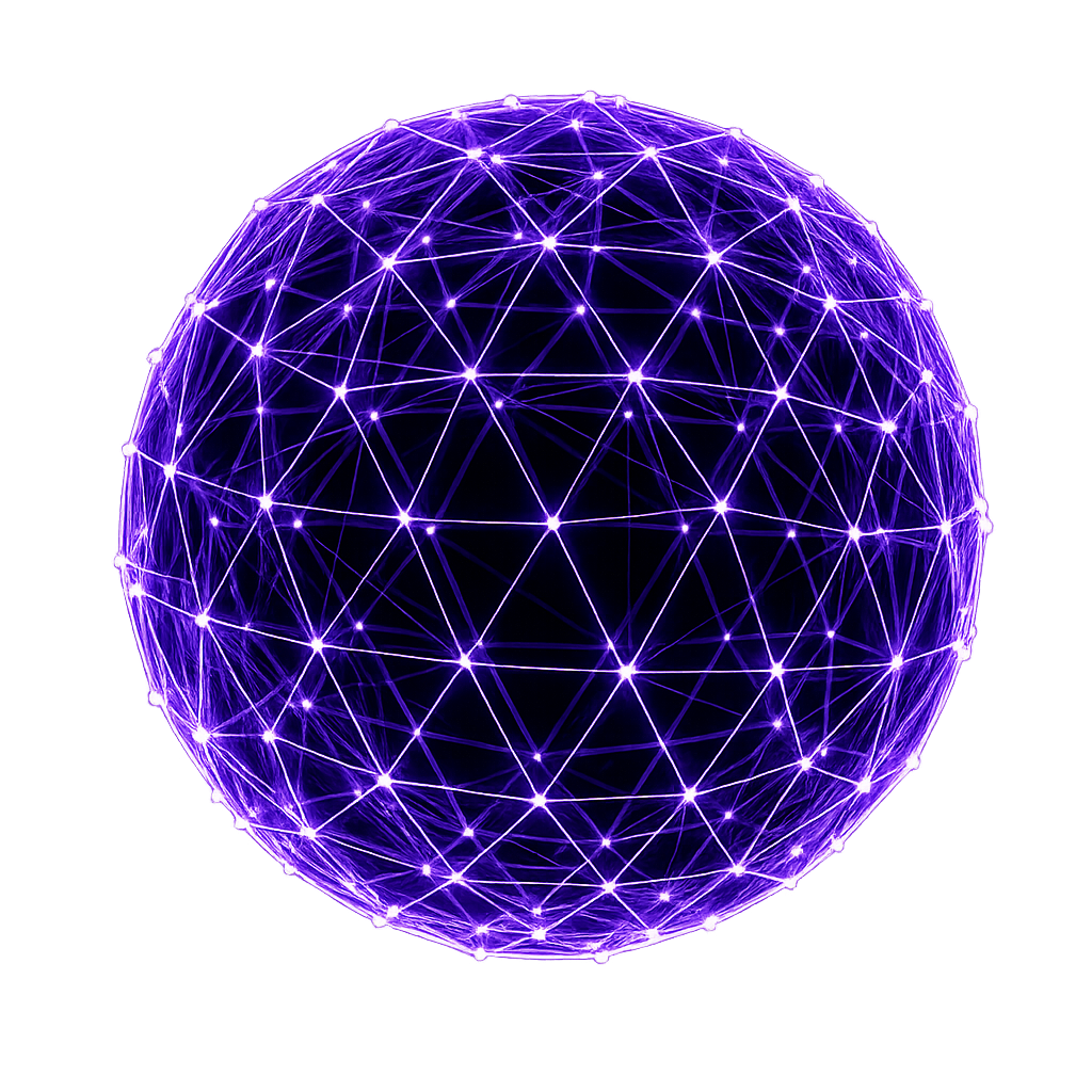 Decorative wireframe sphere right